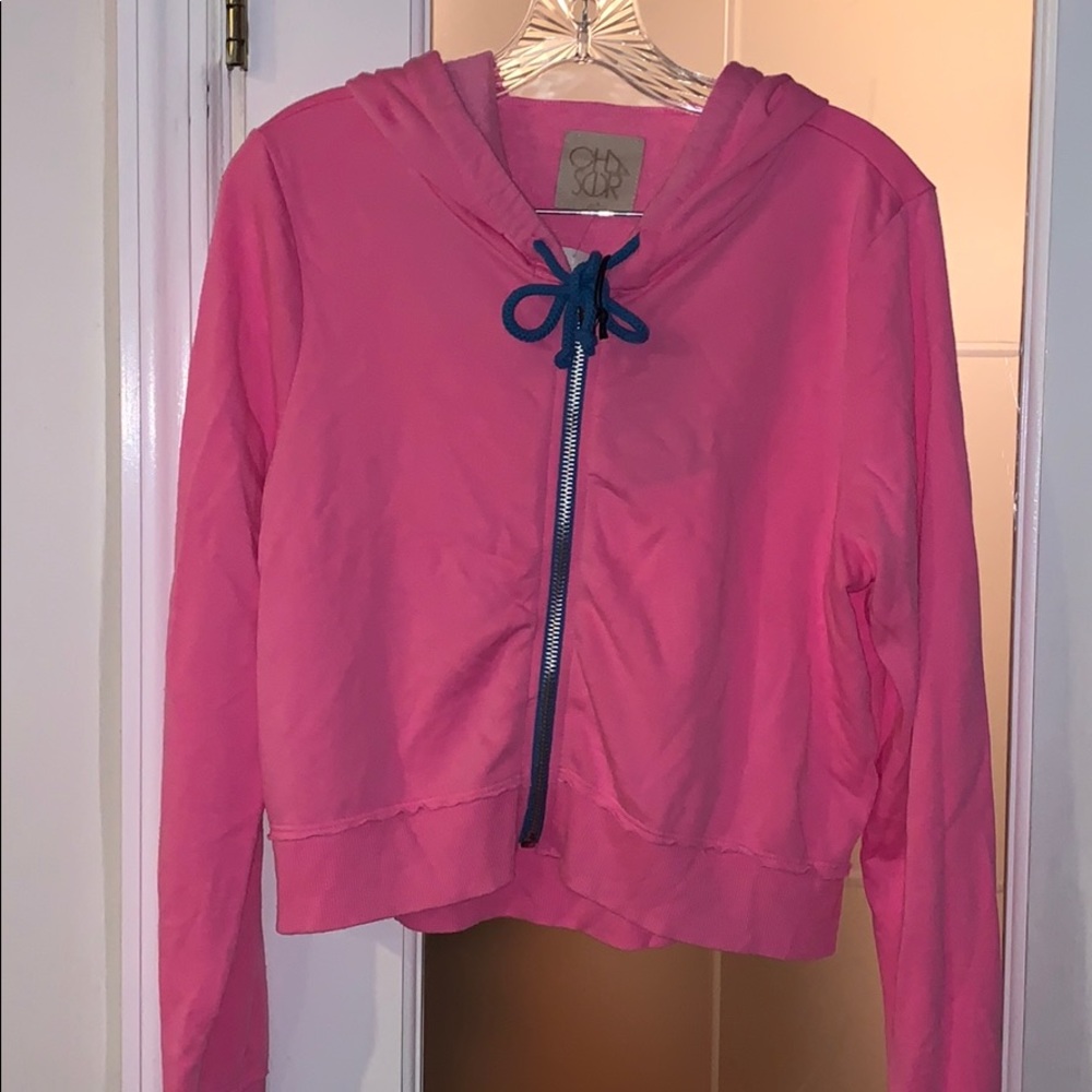 Chaser Neon Pink Cropped Sweatshirt